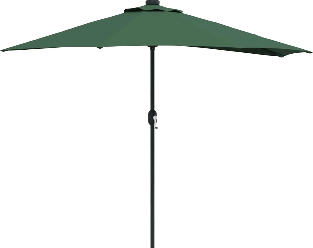 vidaXL Parasol de Grădină Verde 294 x 150 x 224 cm Poliester și oțel