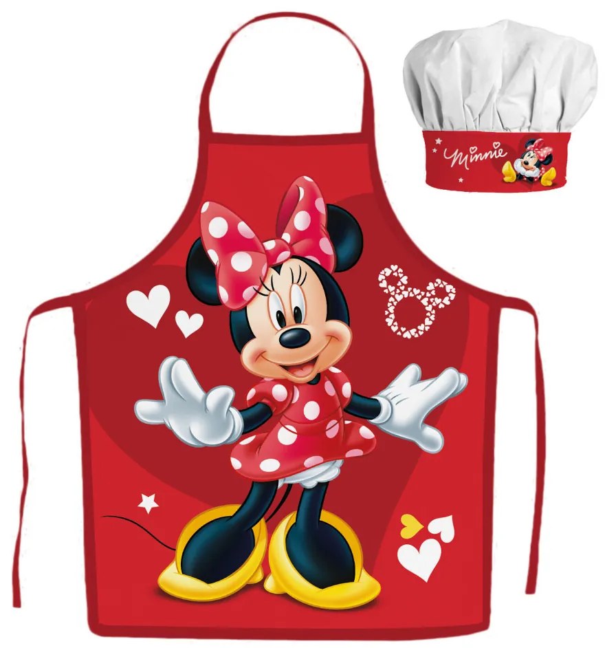 Disney Minnie Red Hearts set de șorț pentru copii din 2 piese