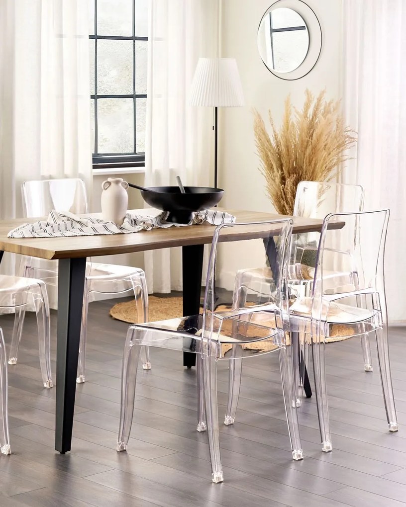 Set 2 buc scaune de sufragerie Werdebra (transparent) . 1076582