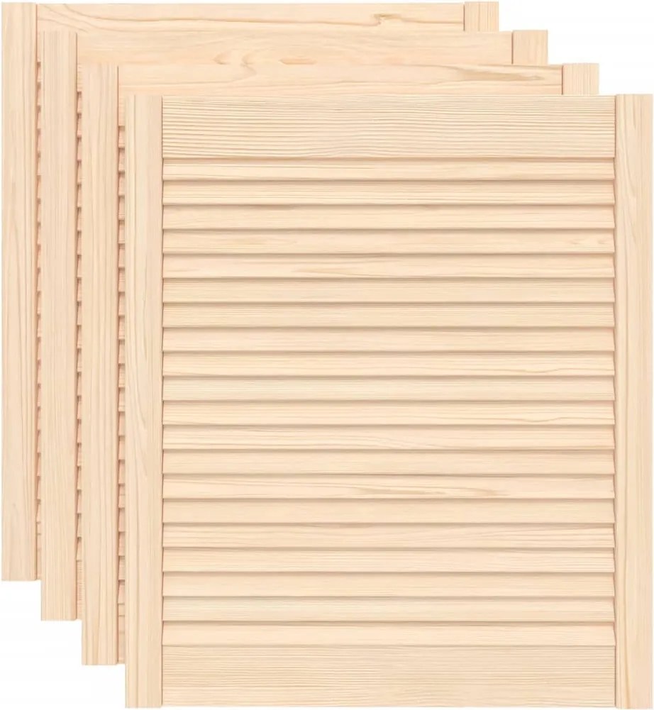 vidaXL Uși de dulap design lambriu, 4 buc., 69x59,4 cm, lemn masiv pin