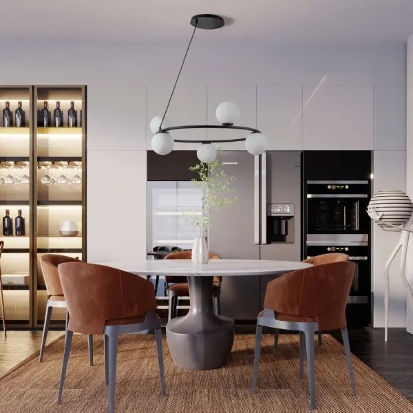 Lustră pe cablu GAMA 5xG9/12W/230V negru