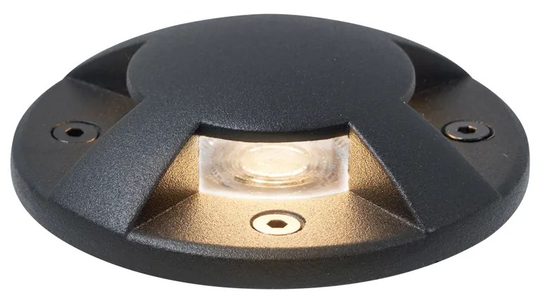 Spot modern de sol negru GU10 50mm Efect de 4 lumini IP65 - Cellar