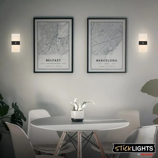 Briloner 3888015 - Aplică LED de perete reîncărcabilă cu senzor AURA, 2,5 W/5 V, 1800 mAh, neagră