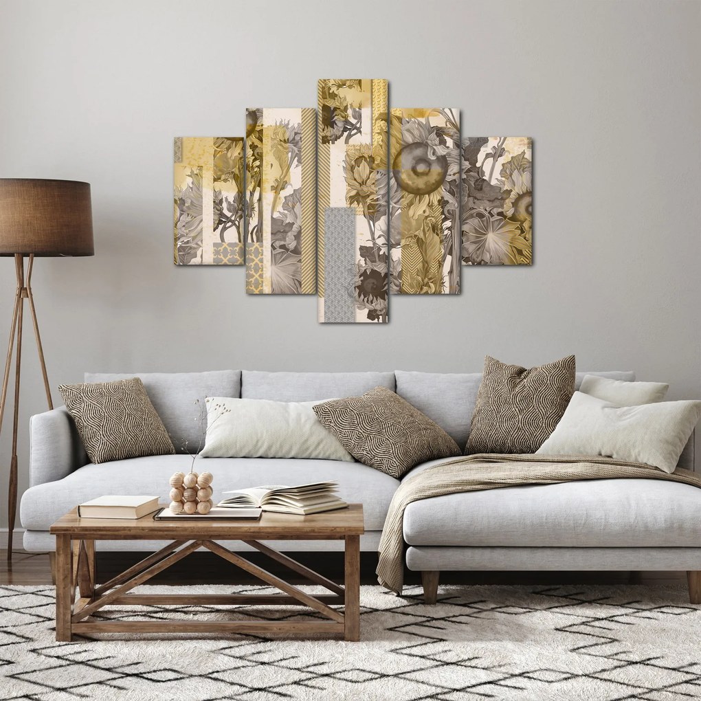 Tablou - Colaj cu floarea-soarelui (150x105 cm)