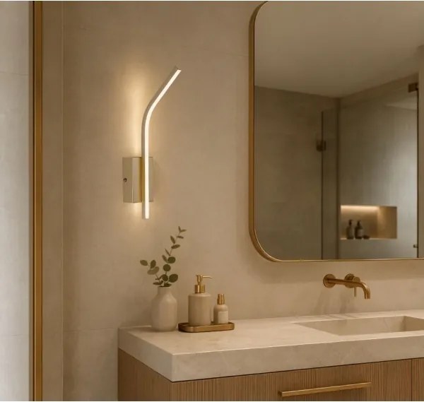 Rabalux 75089 - Aplică LED de perete pentru baie TILMANN 10W/230V 4000K IP44 auriu