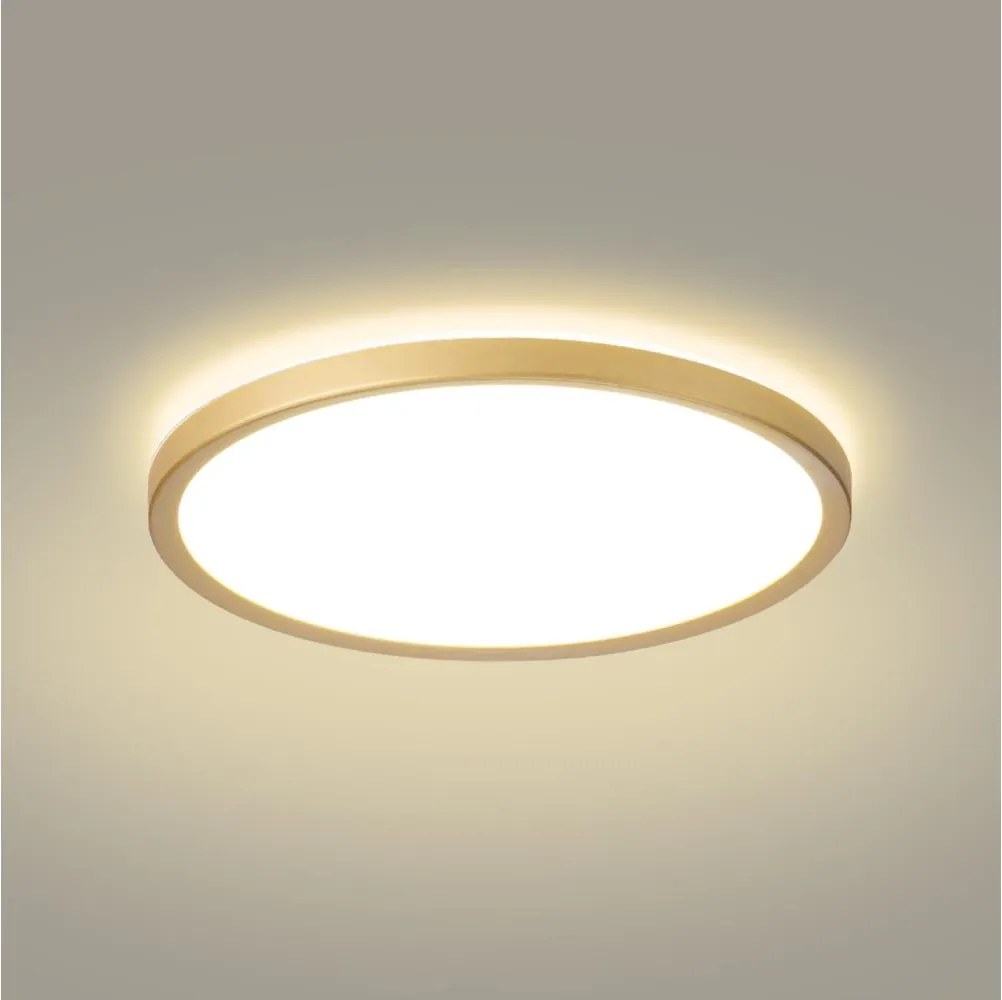 Brilagi - Lampă LED ULTRA SLIM pentru baie, 24W/230V, Ø 42 cm, auriu, IP54