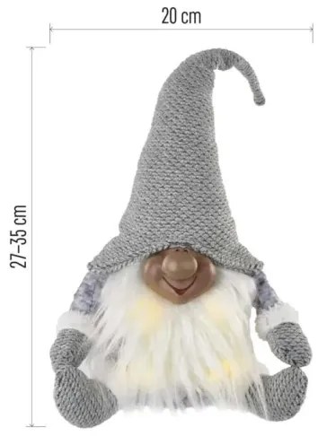 Decorațiune LED de Crăciun 4xLED/3xAA spiriduș