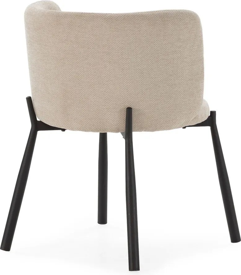 Set de scaune de sufragerie bej 2 buc. tapițat Ginny – MOME