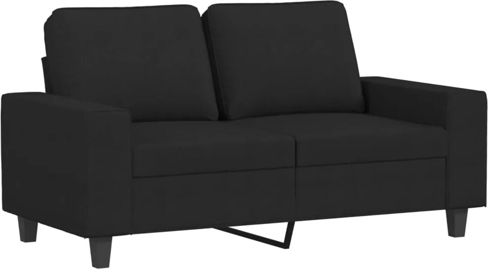 vidaXL Canapea cu 2 locuri, negru, 120 cm, material textil