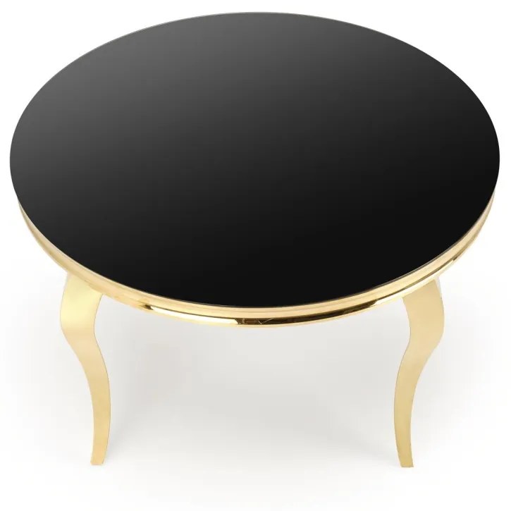 Masa rotunda Reginald 2 negru/auriu ø120 cm
