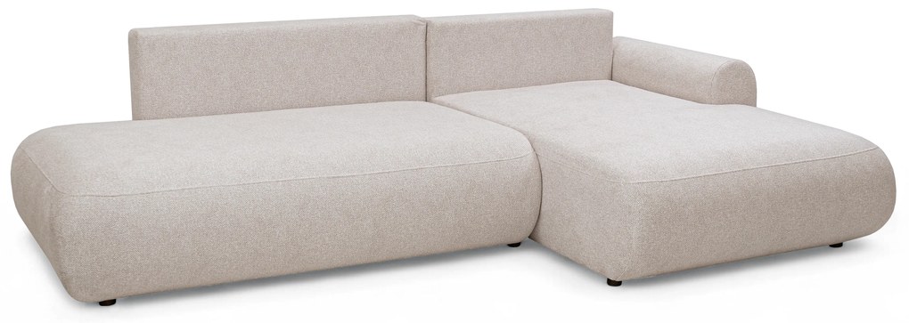 Colțar extensibil Lotulis L II pe dreapta - tricot crem hidrofob Blur 01