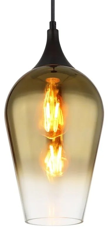 Pendul design modern LAVUS negru/auriu