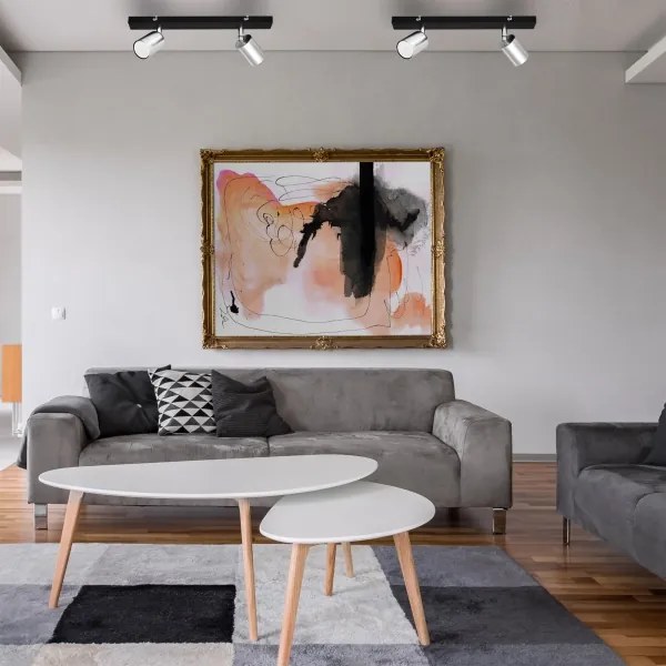 Spot LED TUNE 2xGU10/4,8W/230V crom mat/negru