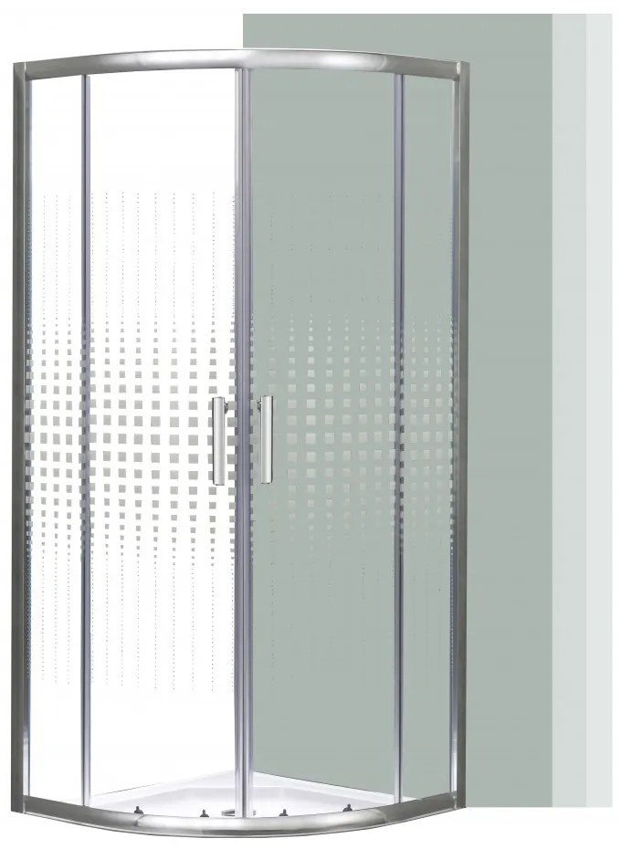 Cabină de duș Spirit Matrix curbată de calitate 80x80x180 cm