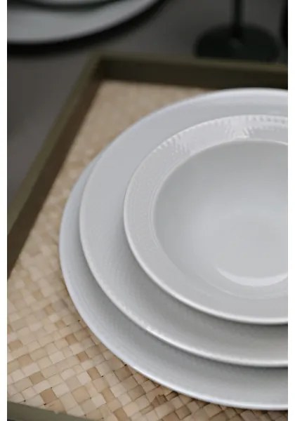 Set de veselă 18 piese, porțelan alb
