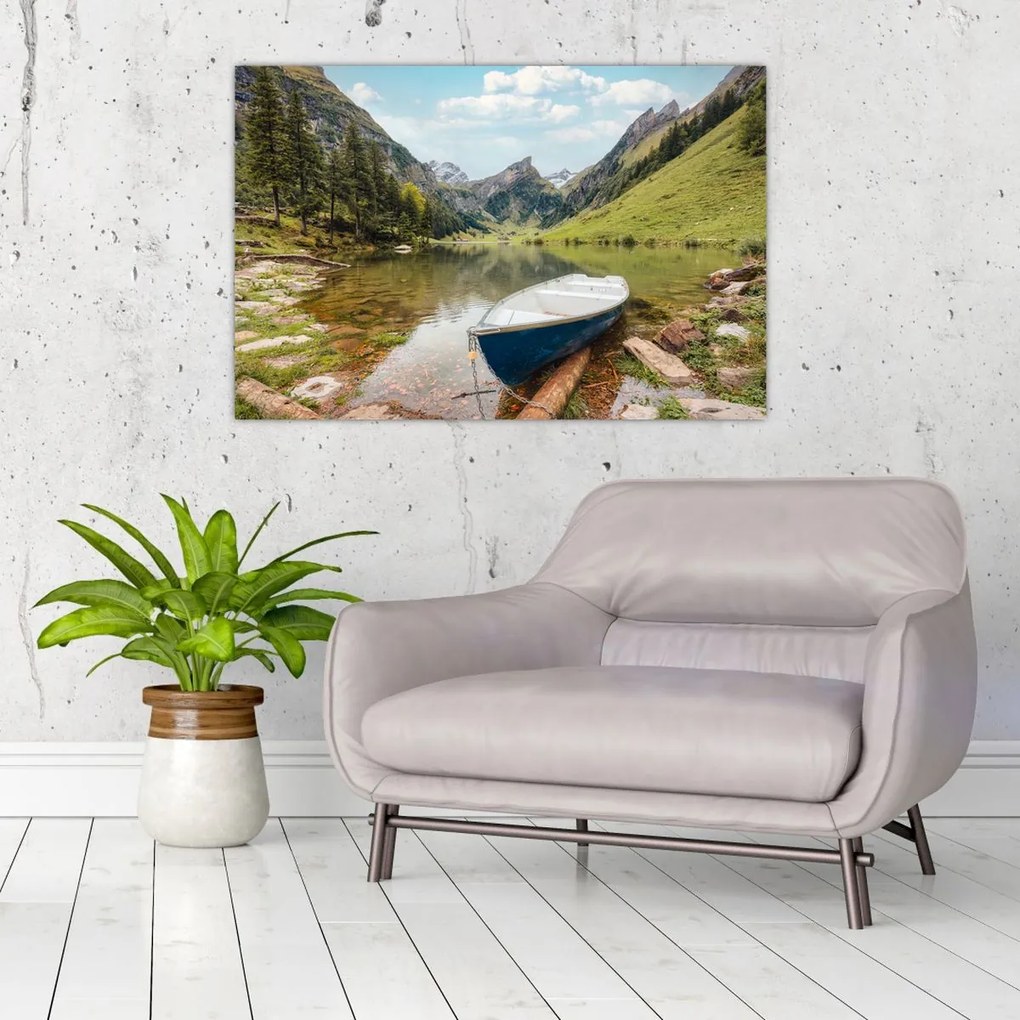 Tablou - Seealpsee, lac din Elveția (90x60 cm)