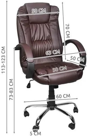 JAKS SCAUN BIROU ECO-PIELE 9585 MARO