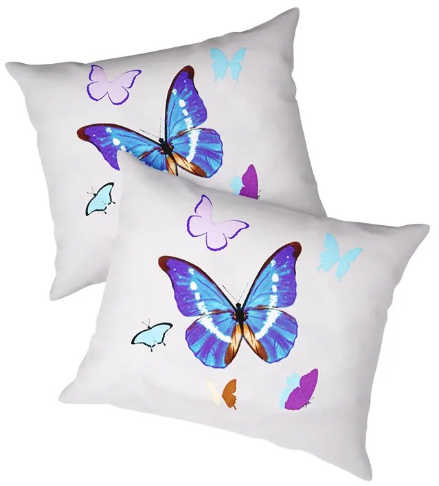 Set 2 huse de perna BLUE BUTTERFLY 40x50 cm
