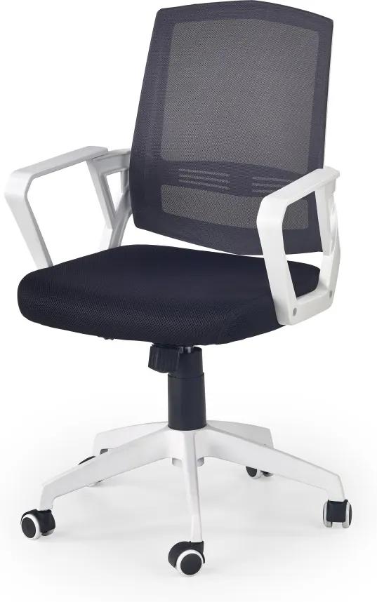 ASCOT scaun de birou negru/alb/gri