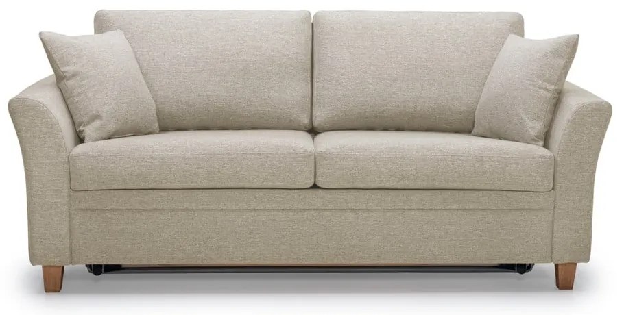 Canapea bej extensibilă 190 cm Sonia - Scandic