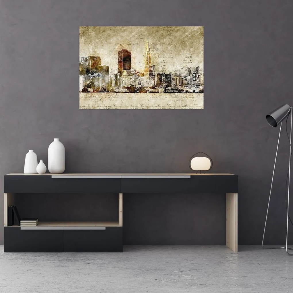 Tablou - Oraș artistic (90x60 cm)