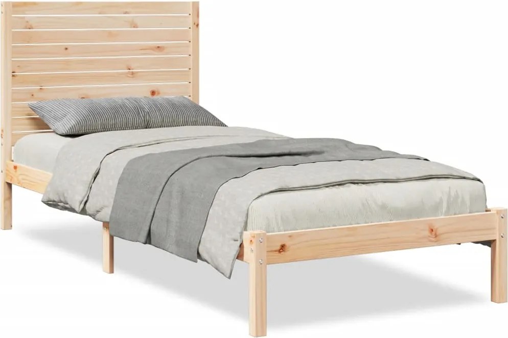 vidaXL Cadru de pat foarte lung fără saltea, 90x210 cm, lemn masiv