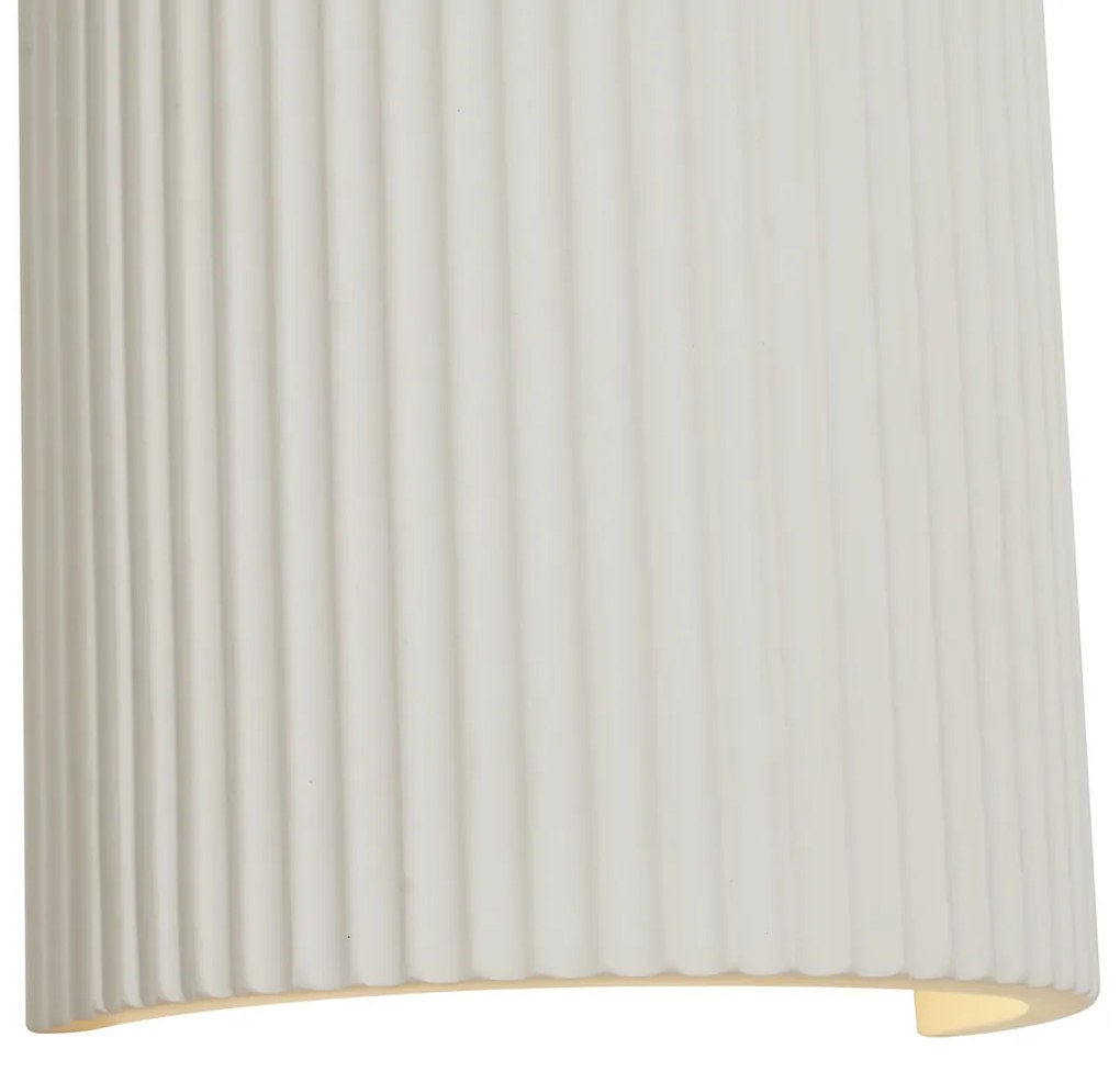 Plafoniera scandinavă bej, semicerc, 2 lumini - Plaster