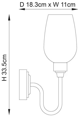 Endon 103316 - Aplică de perete STOURTON 1xE14/6W/230V crom lucios