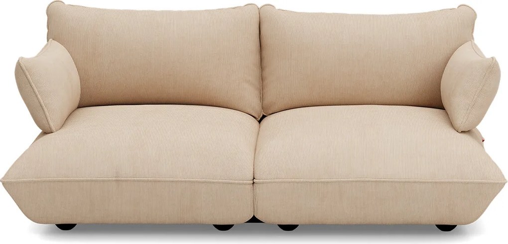 Canapea modulară Sumo Sofa Medium din catifea reiată, culori multiple - Fatboy Culoare: bej