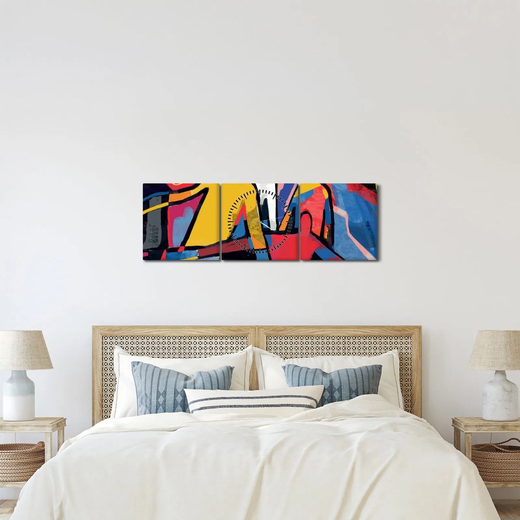 Tablou - Abstract bărbați (cu ceas) (90x30 cm)