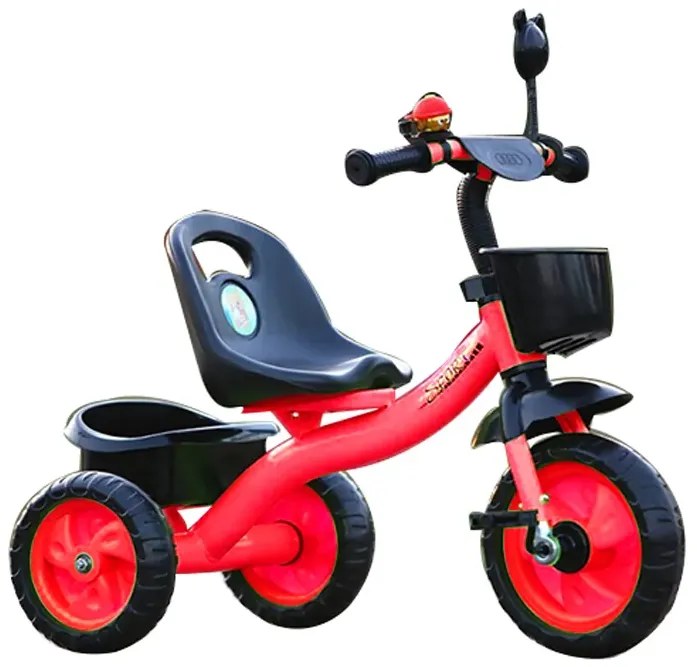 Tricicleta cu pedale pentru copii 2-5 ani, Rosu