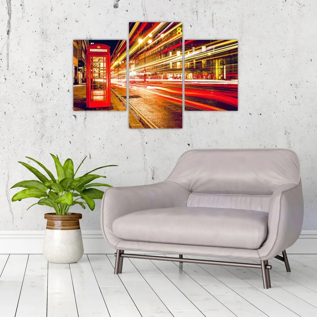 Tablou cu căsuța telefonică roșie din Londra (90x60 cm)