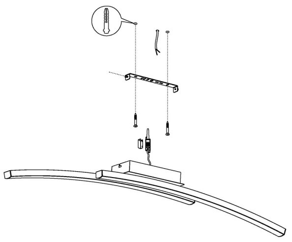 Eglo 97909 - Plafonieră aplicată LED RGB dimabilă FRAIOLI-C, 34W, 230V