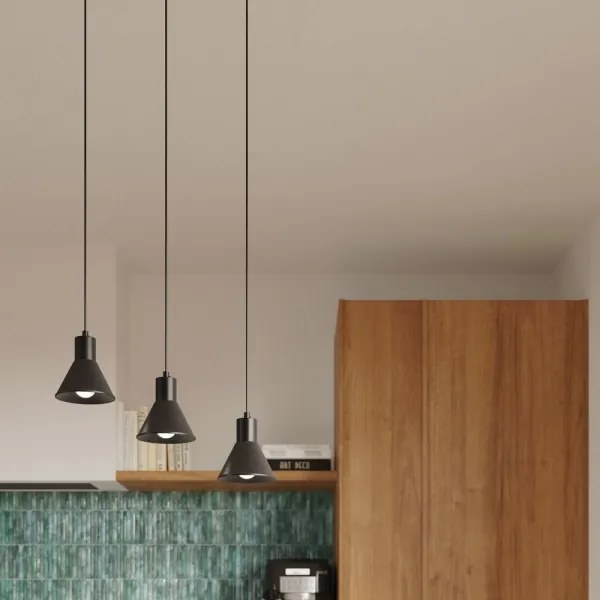 Lustră pe cablu TALEJA 3xE27/60W/230V neagră Sollux SL.0986