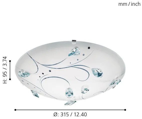 Eglo 95689 - LED Plafoniera SORRENTA 1 LED/16W/230V