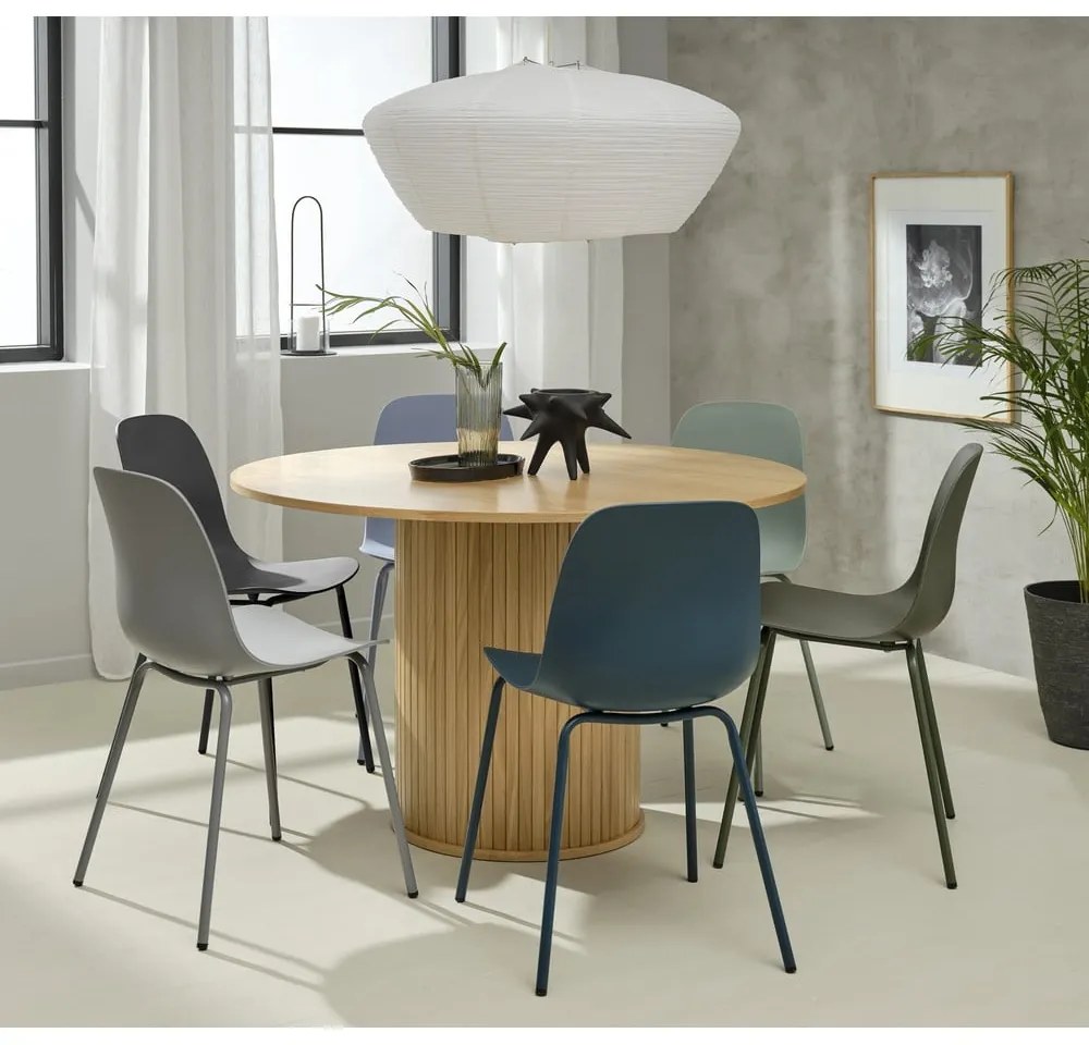 Scaun de dining turcoaz din plastic Whitby – Unique Furniture