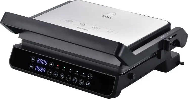 Sandwich maker si Grill Zilan ZLN3942, Digital, Protectie supraincalzire, Placi din aluminiu detasabile, Putere 2000W