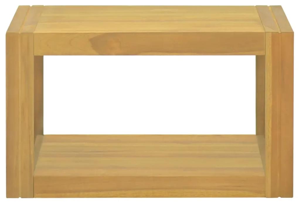 338234 vidaXL Dulap de baie suspendat, 60x45x35 cm, lemn masiv de tec