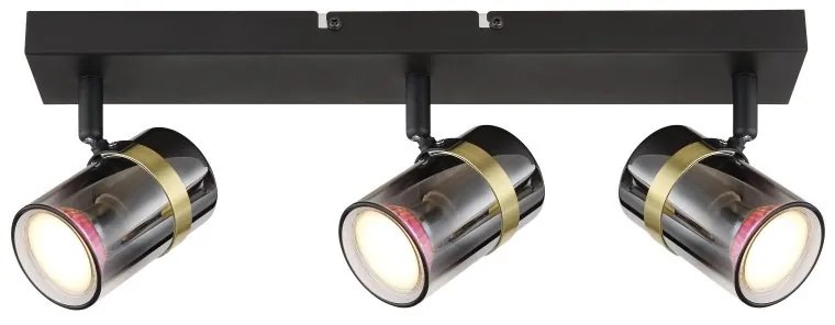 Plafoniera 3L design industrial Trabby negru