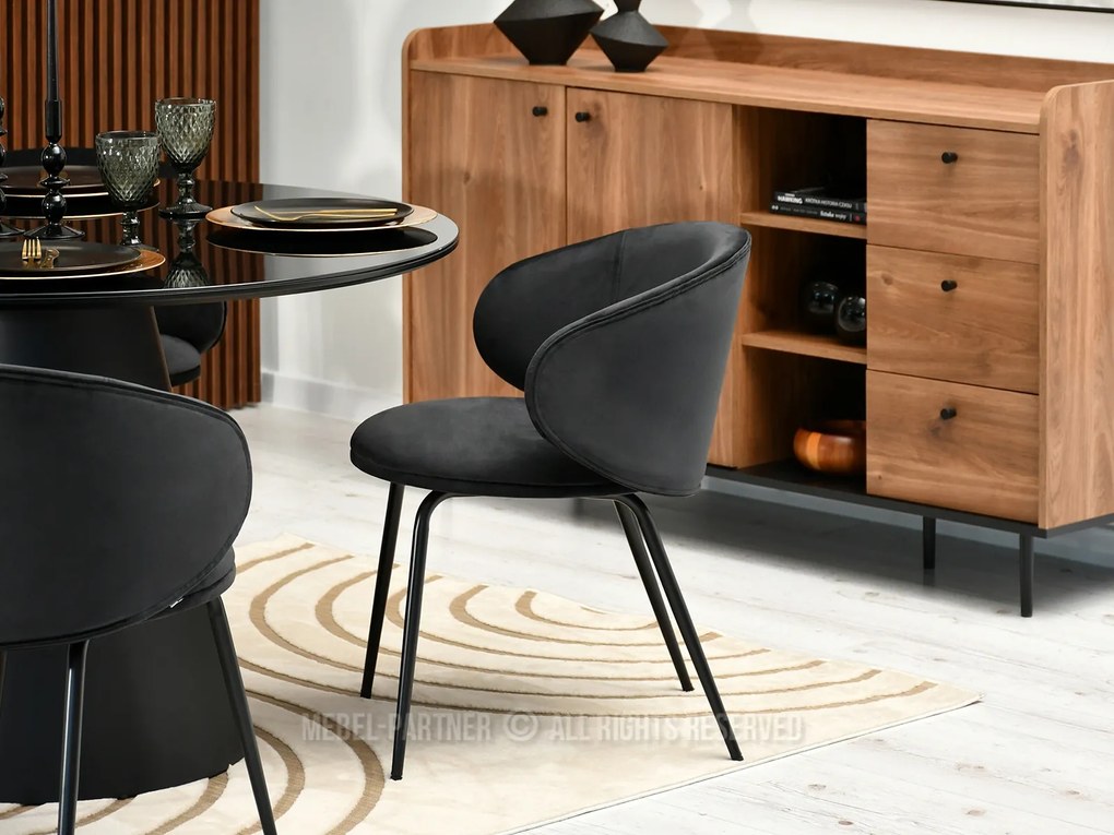 Scaun Carmen (negru + auriu). 1110989