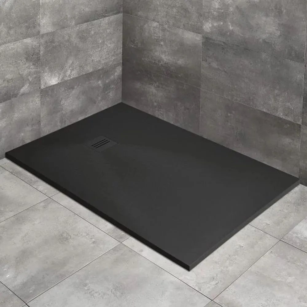 Cadita dus compozit dreptunghiulara Radaway Kyntos F 140x80 cm negru