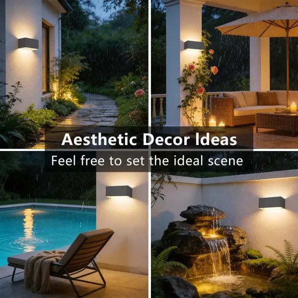 Brilagi - Aplică LED de exterior DONNANI, 7W, 230V, 20 cm, antracit, IP44