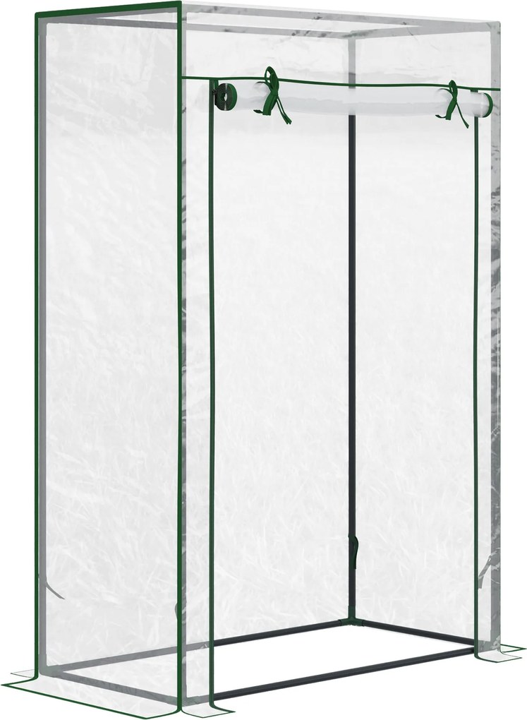 Outsunny Seră pentru Balcon cu Ușă Rulabilă, 100x50x150 cm, Transparentă | Aosom Romania