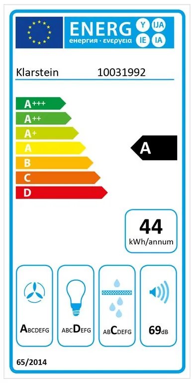 Montblanc, hotă cu recirculare, 610 m³/h, 165 W, 2x1,5W, cu filtru activ de carbon negru