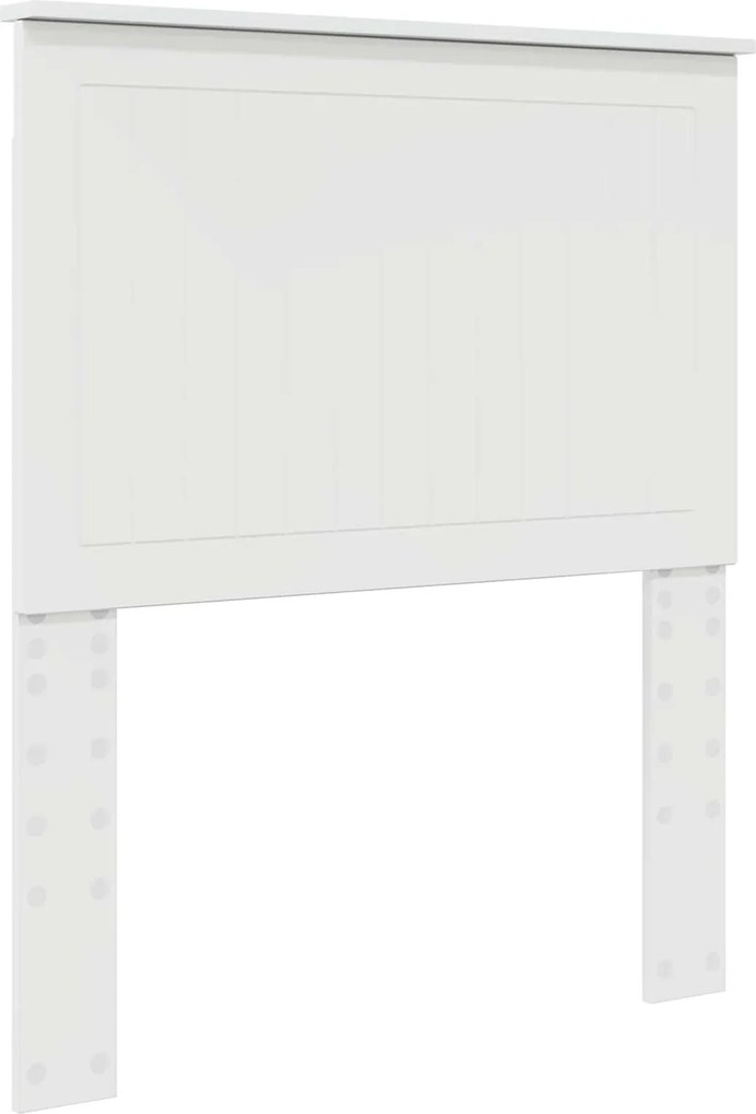 vidaXL Tăblie cap cu headboard Alb Lucios 80 cm Lemn compozit