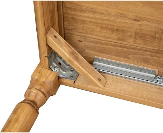 Masa pliabila, L120(240) 120 H80 cm, culoare natur, Lemn masiv