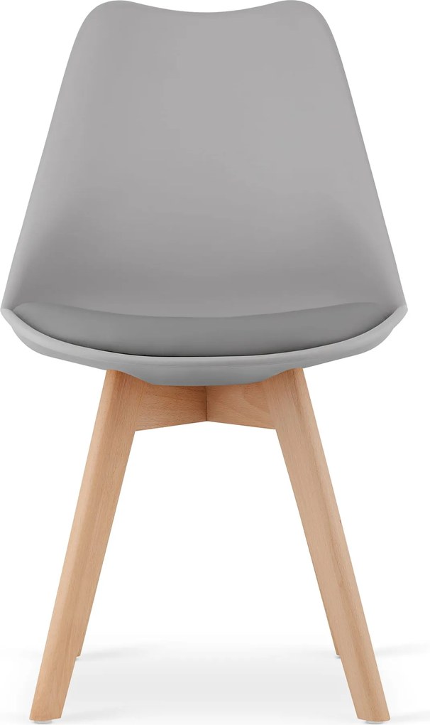 Oferta Scaun gri deschis BALI MARK cu picioare din lemn de fag calitate II