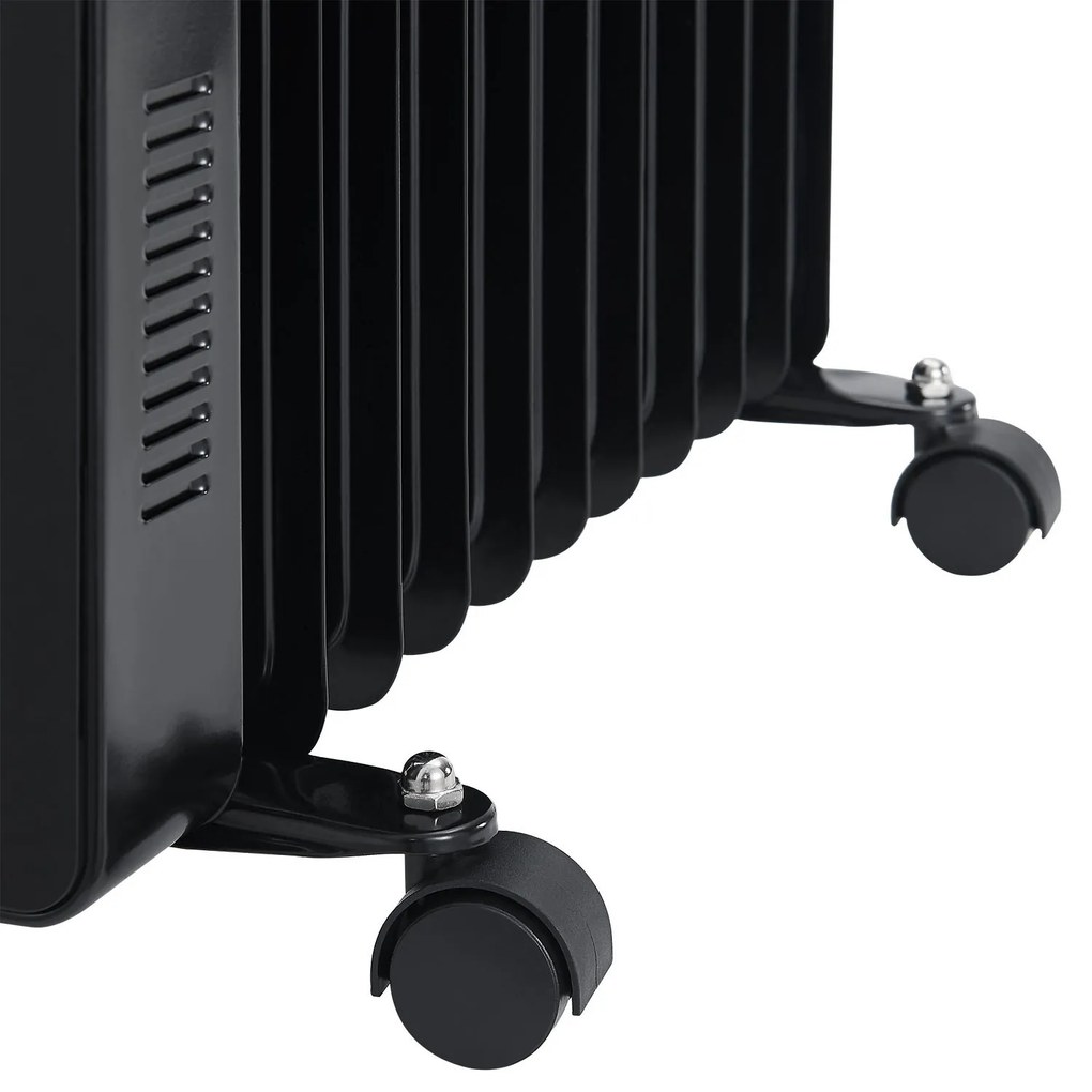 Radiator ulei OH125BW2 cu termostat, LED cu putere 2500W negru