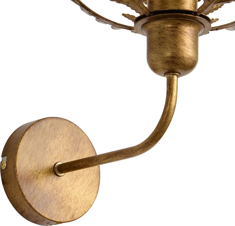 Lampă de perete vintage aurie 26,5 cm - Botanica
