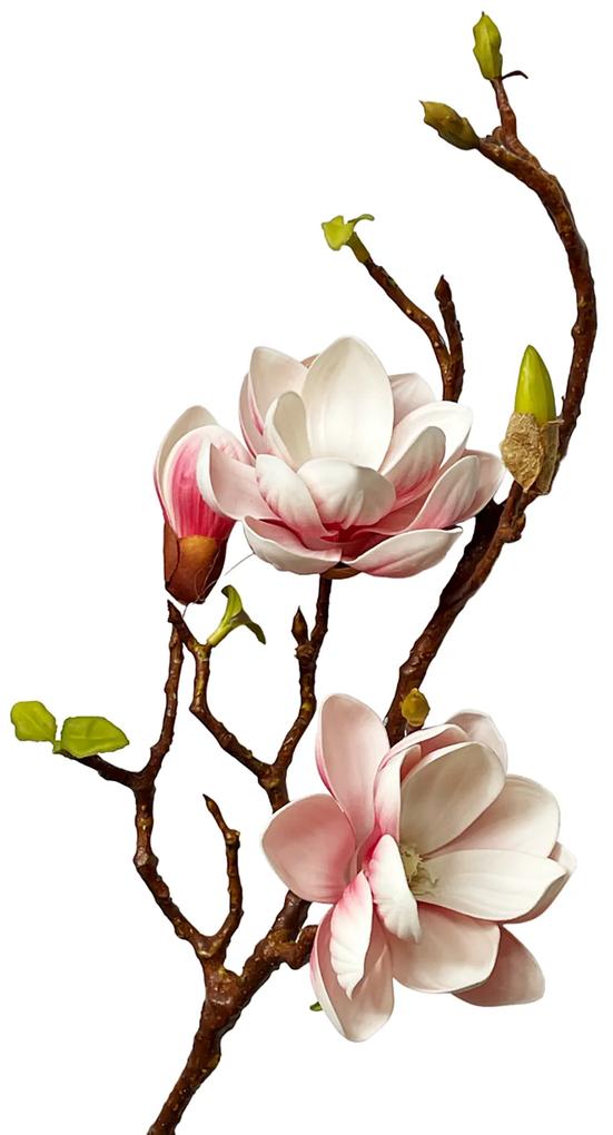 Crenguta cu magnolie roz, OPULENCE, 60cm
